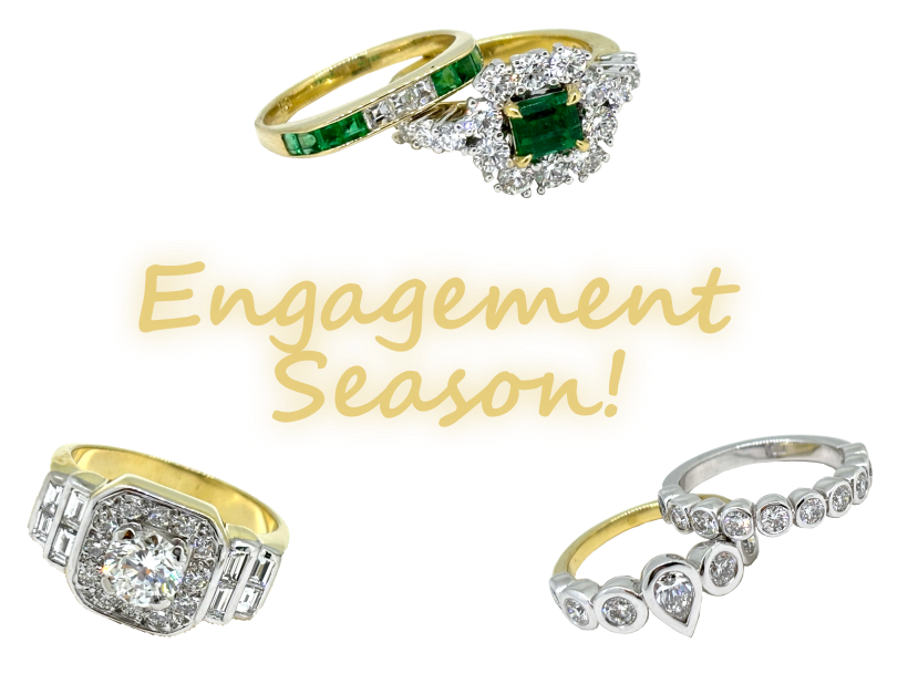 Custom designed engagements rings.