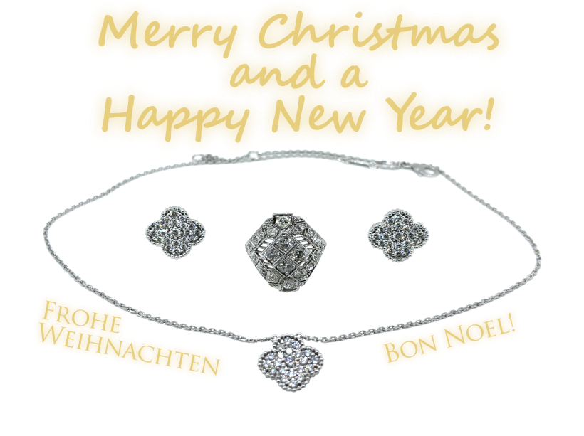 Custom designed necklace with diamond pendant and diamond ring designs. Ideal Christmas gifts for someone special.